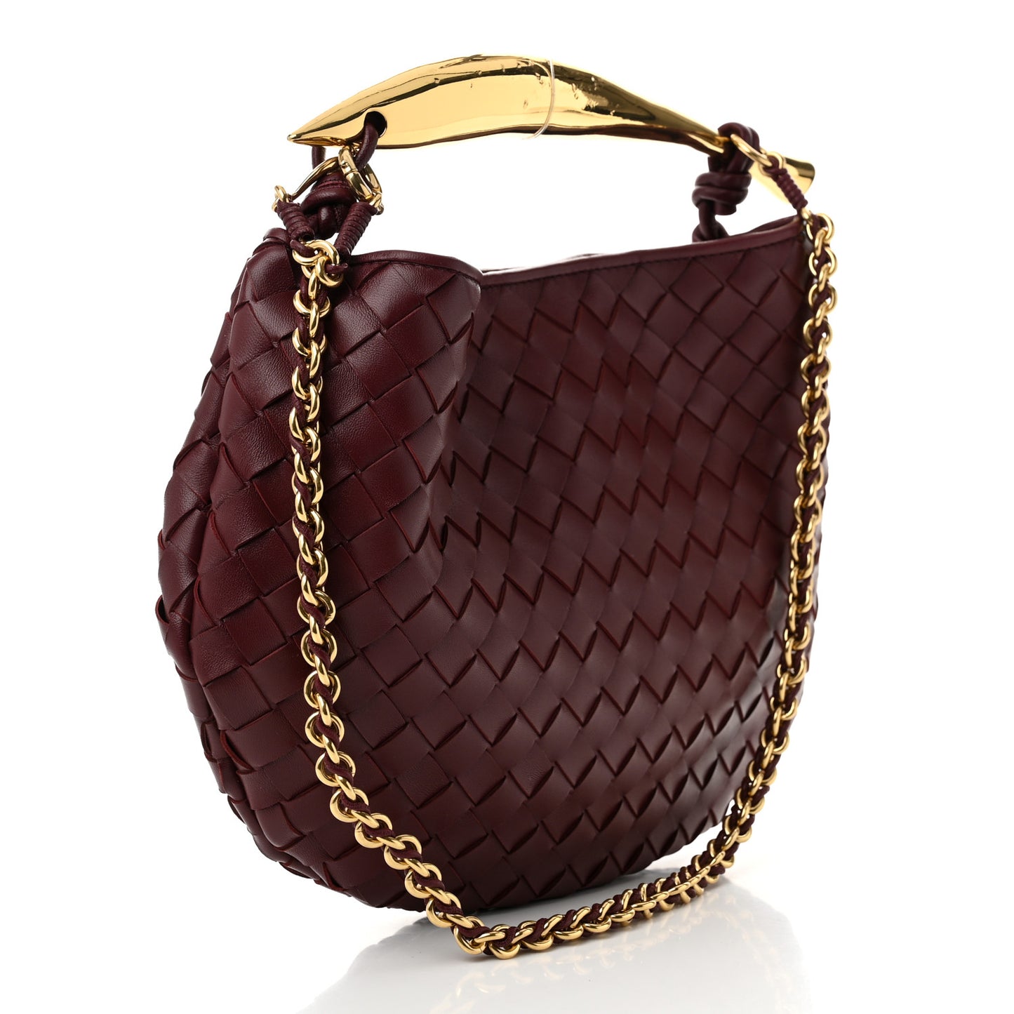 Nappa Intrecciato Sardine With Chain Bag Barolo