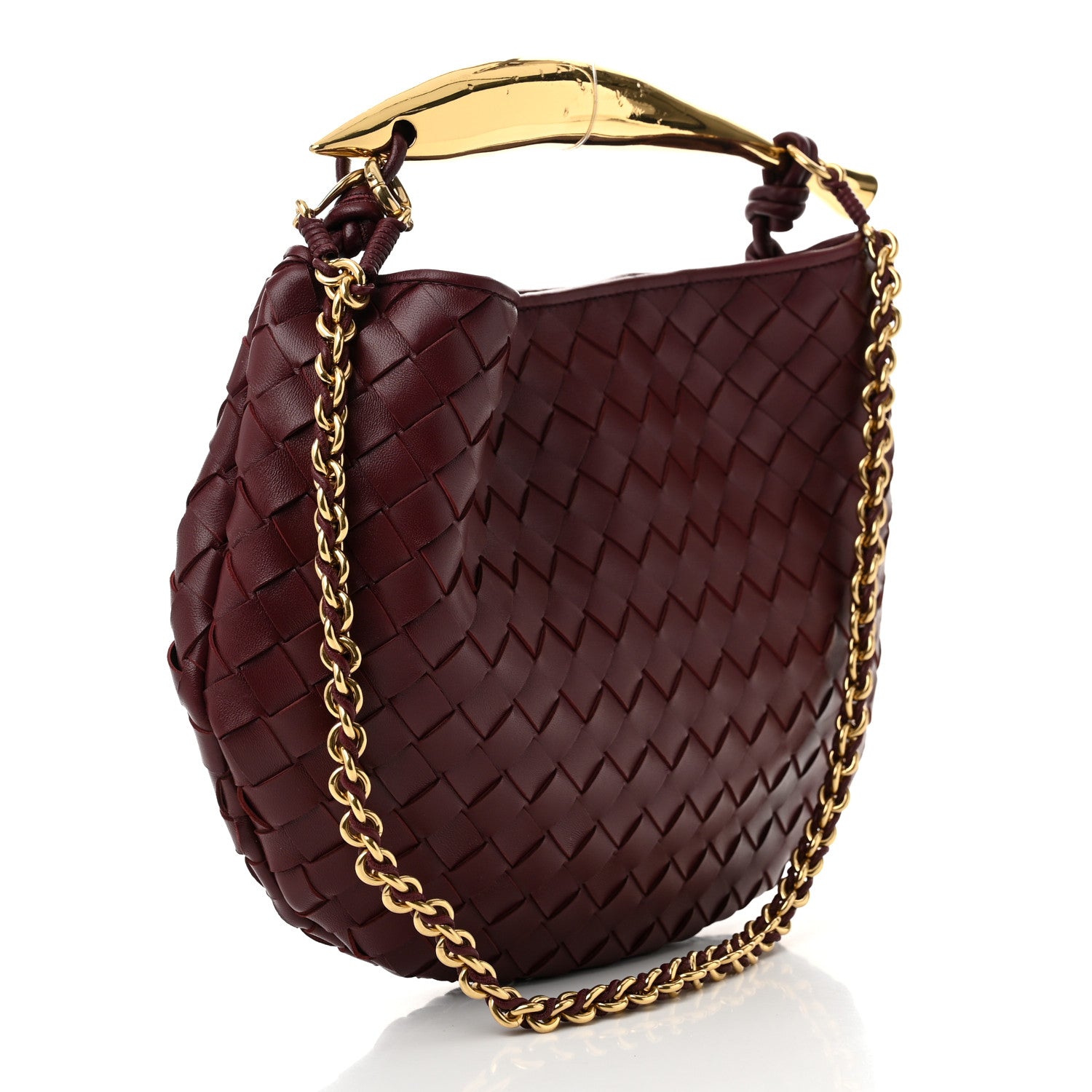 Bottega Veneta Nappa Intrecciato Sardine With Chain Bag Barolo 3 of 10