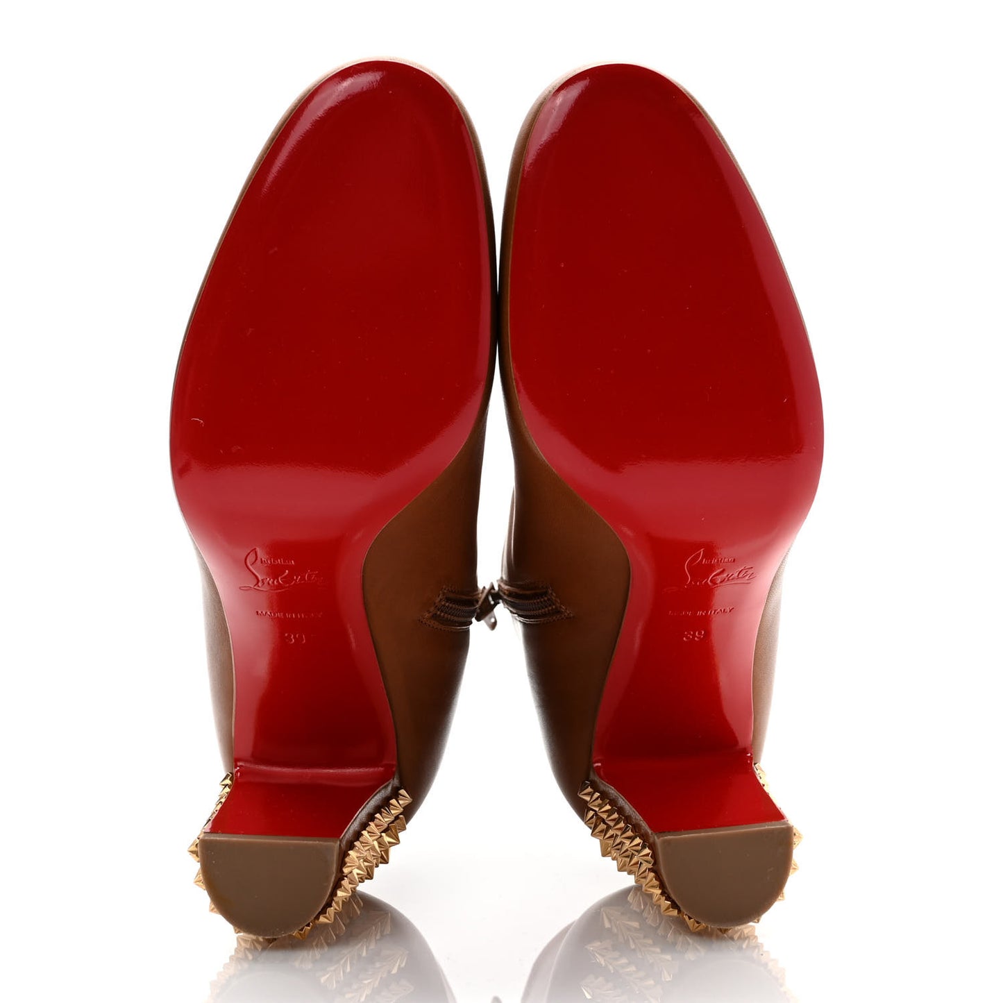 Smooth Calfskin Suzi Folk 85 Ankle Boots 39 Cuoio