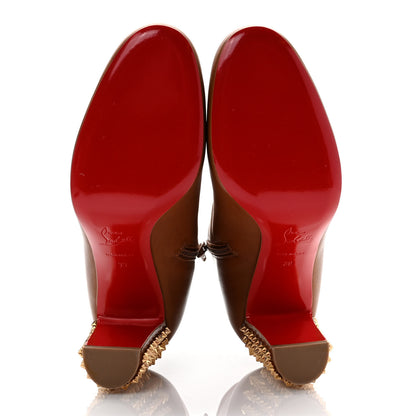 Christian Louboutin Smooth Calfskin Suzi Folk 85 Ankle Boots 39 Cuoio 5 of 7