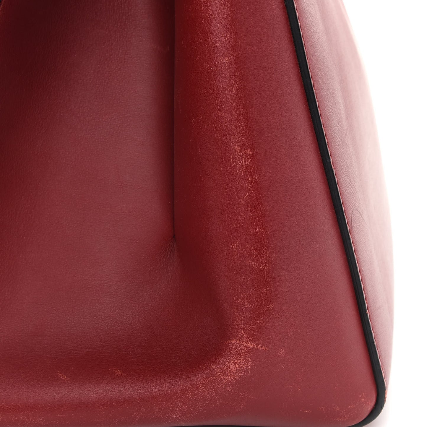 Smooth Calfskin Large Edge Shoulder Bag Red