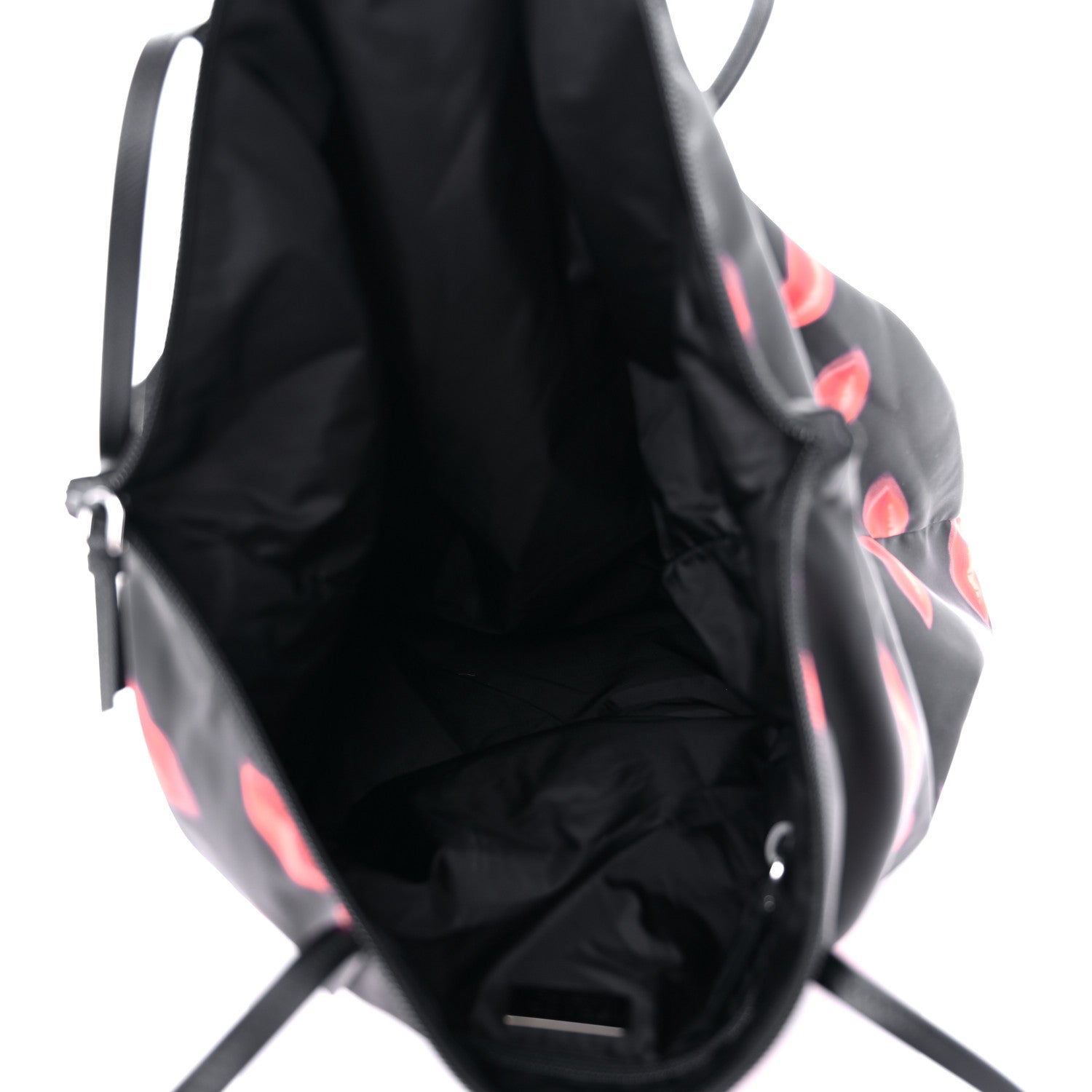 Prada Tessuto Nylon Lips Tote Black 4 of 7