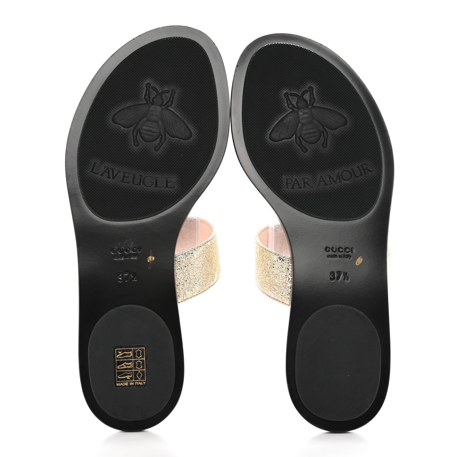 Gucci Nappa Silk Galassia GG Marmont Thong Flat Sandals 37.5 Platino 5 of 11
