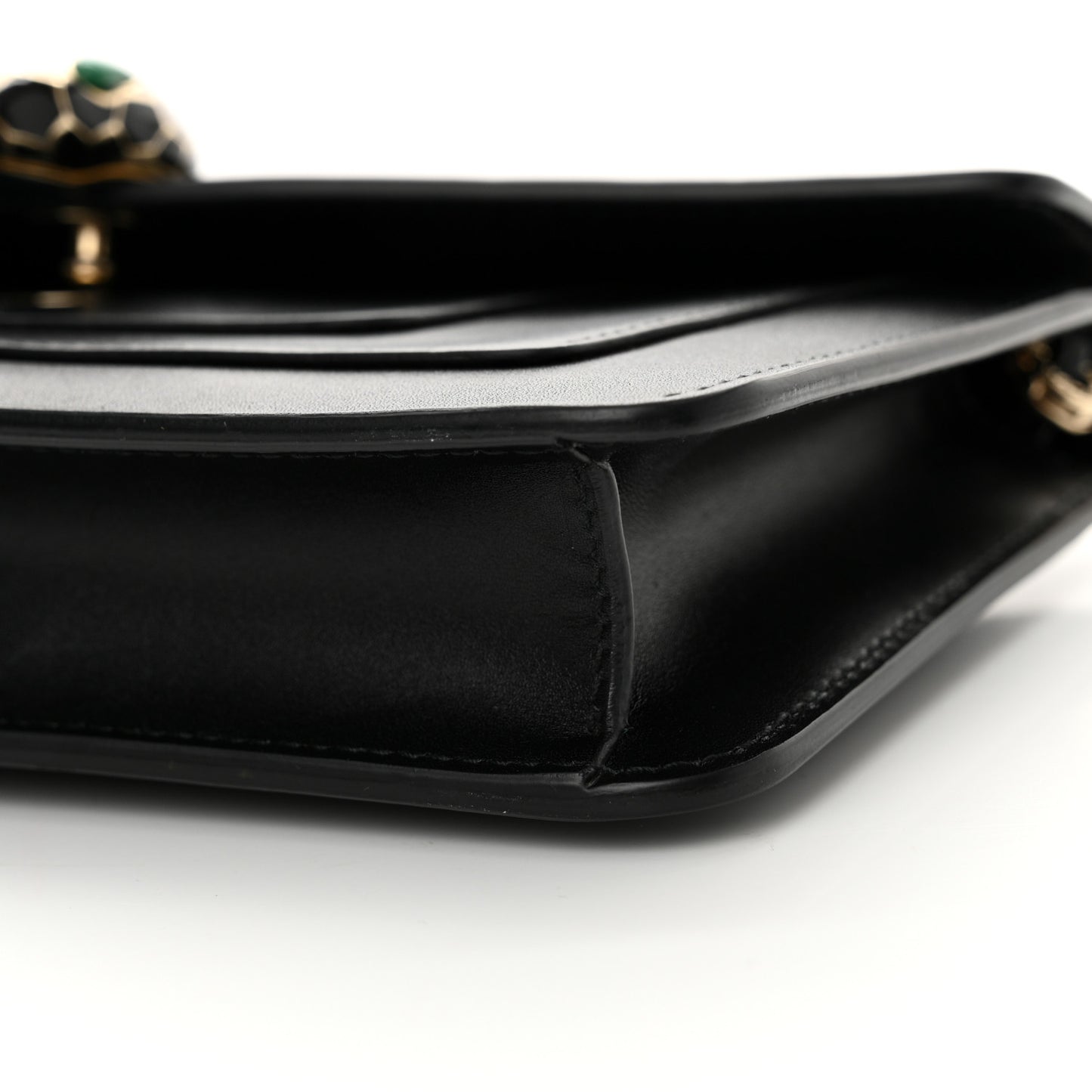 Calfskin Serpenti Forever Shoulder Bag Black