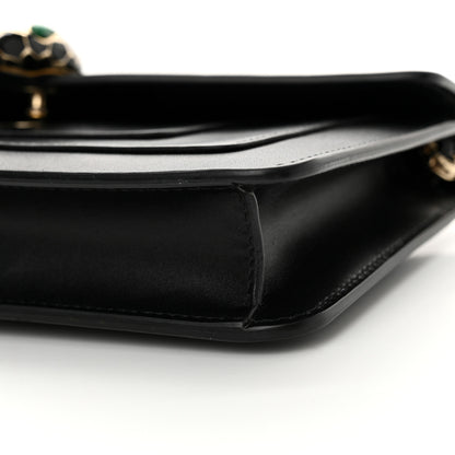 Bulgari Calfskin Serpenti Forever Shoulder Bag Black 10 of 12