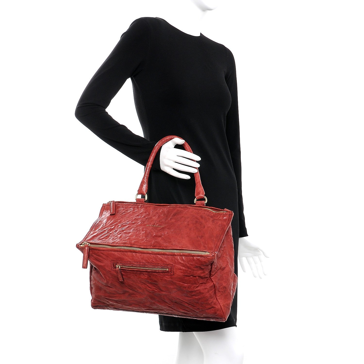 Givenchy Tumbled Sheepskin Large Pandora Red 3 of 9