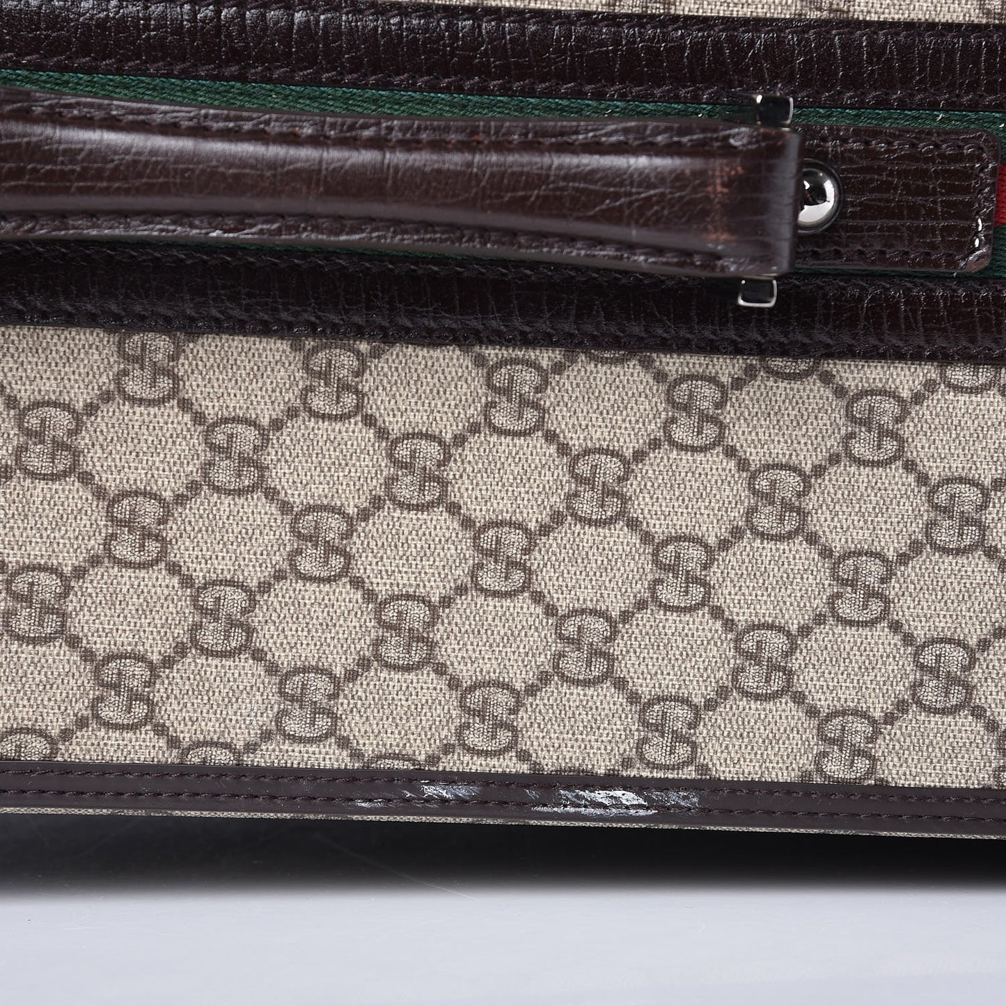 GG Plus Monogram Large Web Trolley Brown