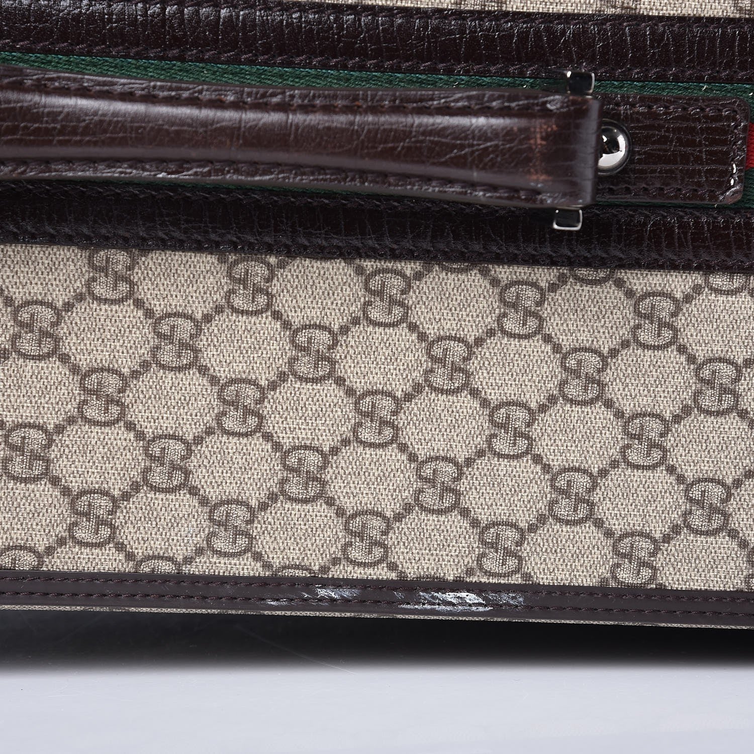Gucci GG Plus Monogram Large Web Trolley Brown 19 of 26