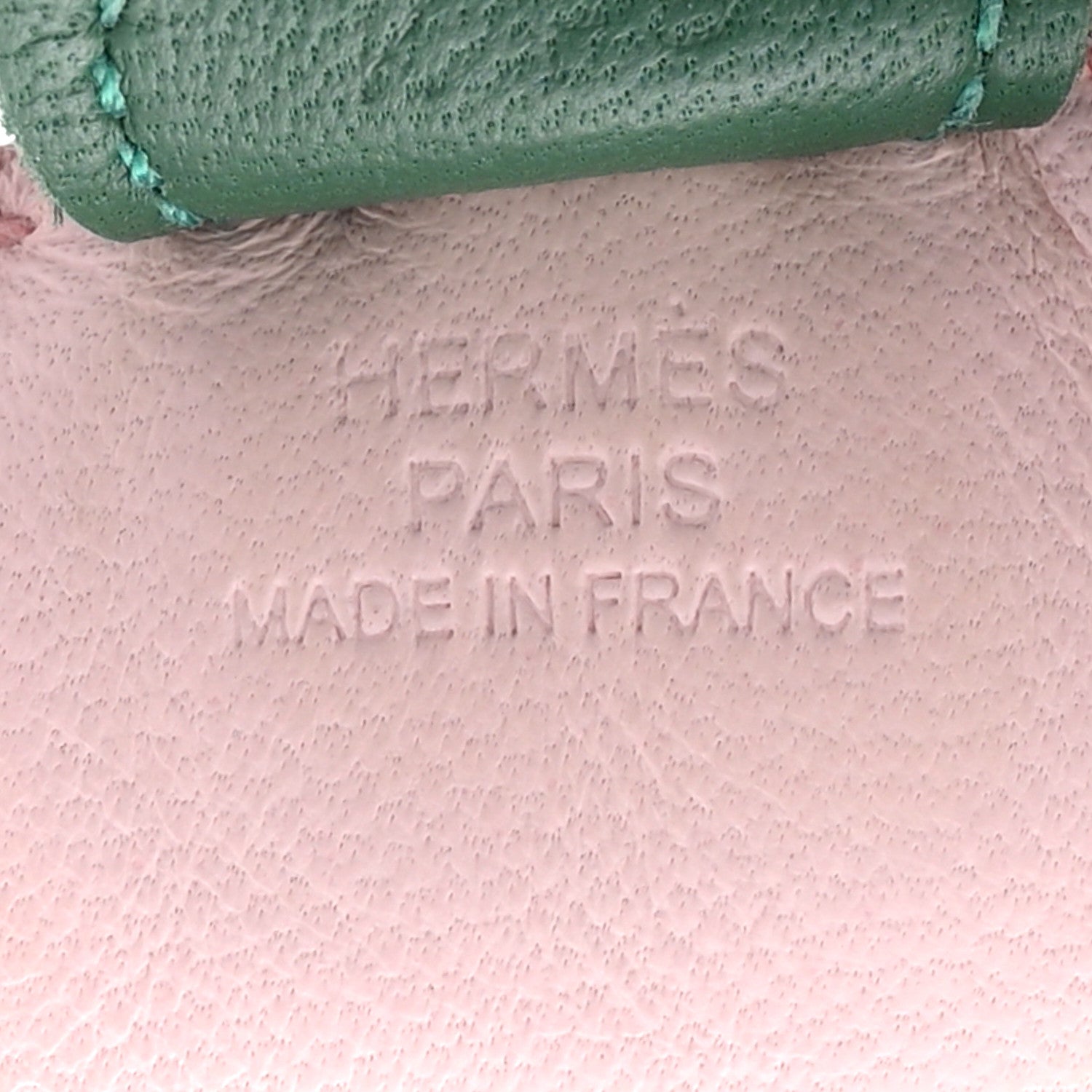 Hermes Milo Lambskin Grigri Rodeo Horse Bag Charm PM Rose Darling Chocolate Vert Moyen 3 of 5