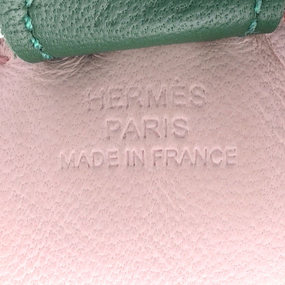 Hermes Milo Lambskin Grigri Rodeo Horse Bag Charm PM Rose Darling Chocolate Vert Moyen 3 of 5