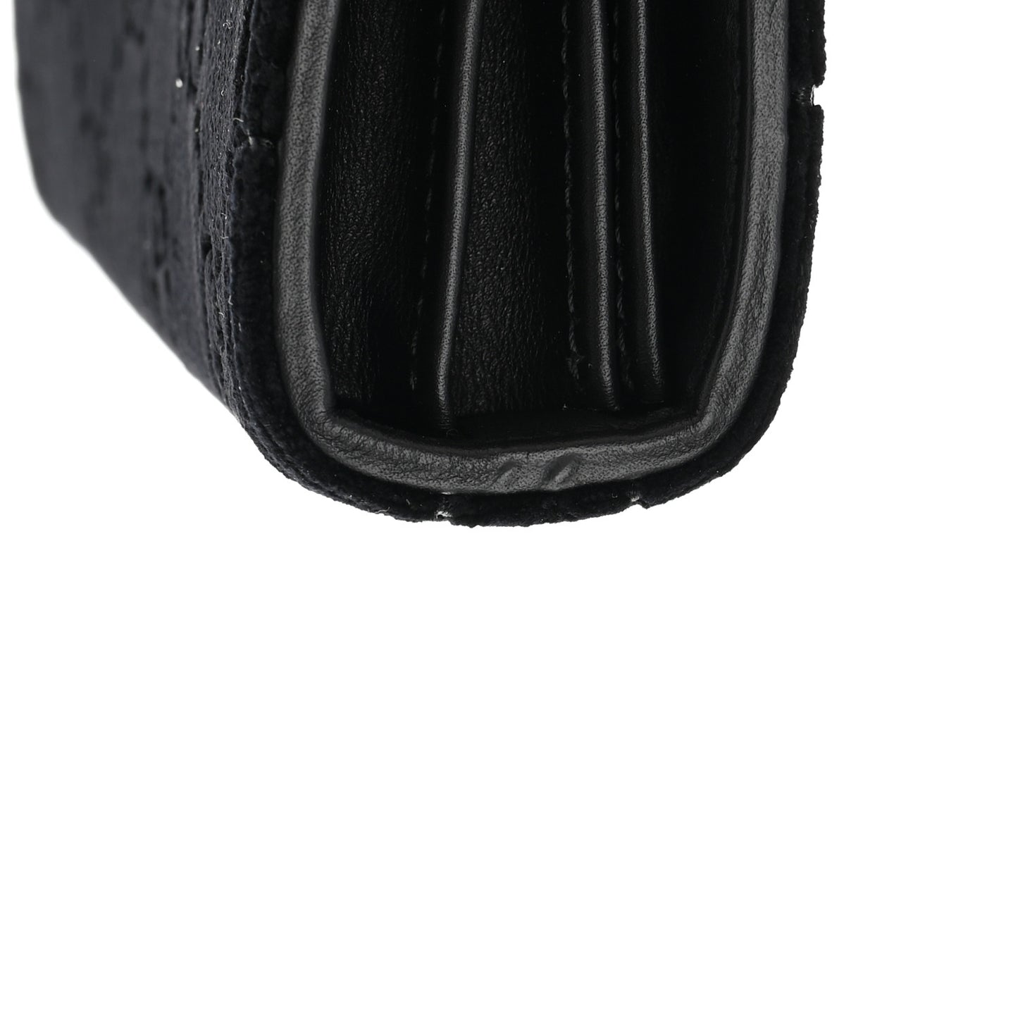Velvet GG Monogram Mini Dionysus Chain Wallet Black