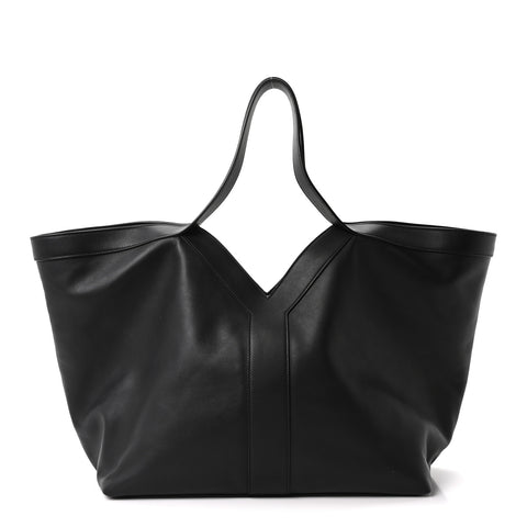 Calfskin Y Tote Black