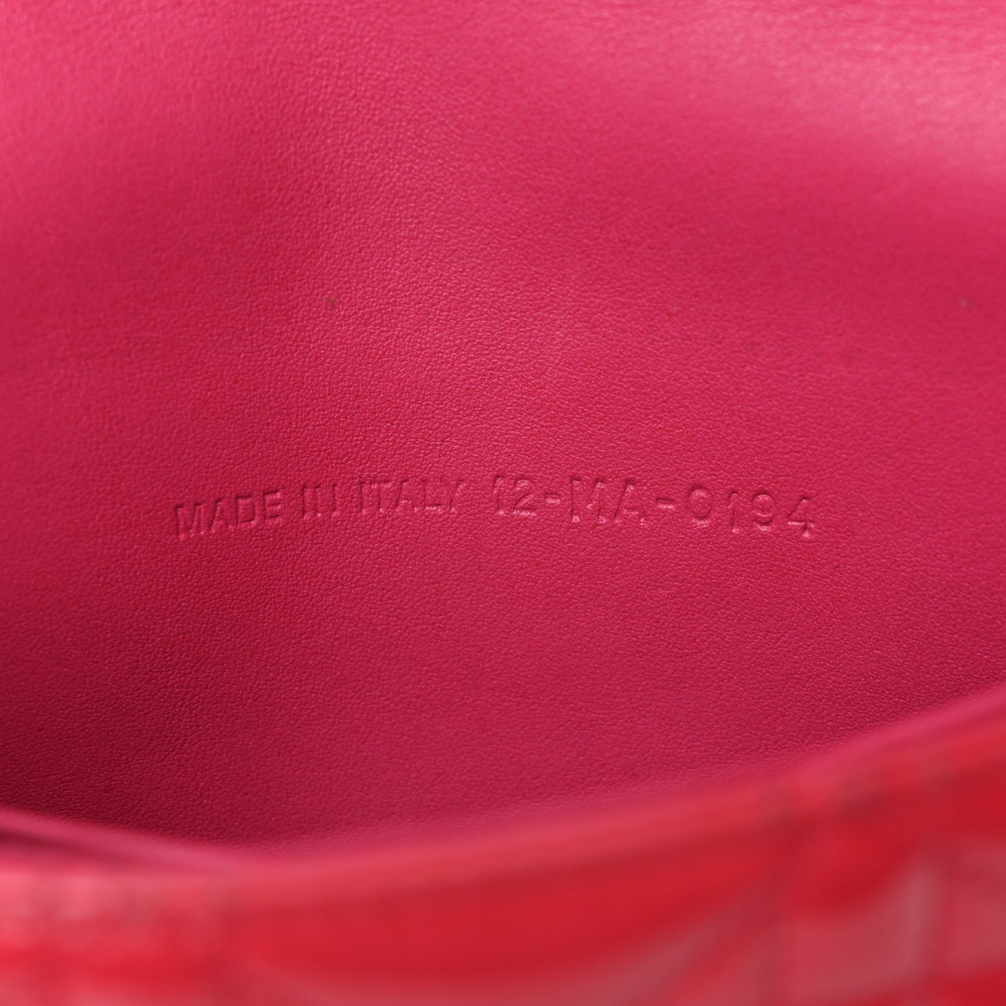 Patent Cannage Miss Dior Promenade Pouch Fuchsia
