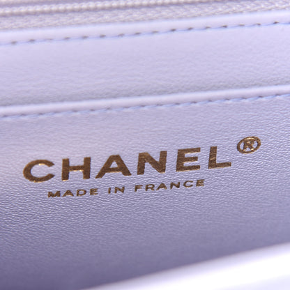Chanel Lambskin Quilted Mini Top Handle Rectangular Flap Light Purple 6 of 9