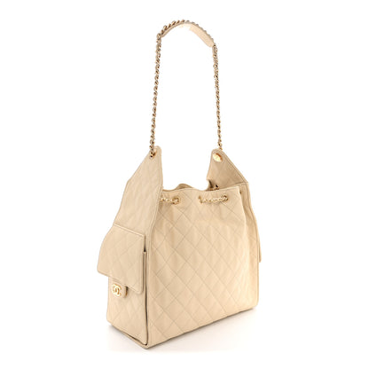 Chanel Caviar Quilted Medium Chanel 25 Handbag Beige 4 of 12