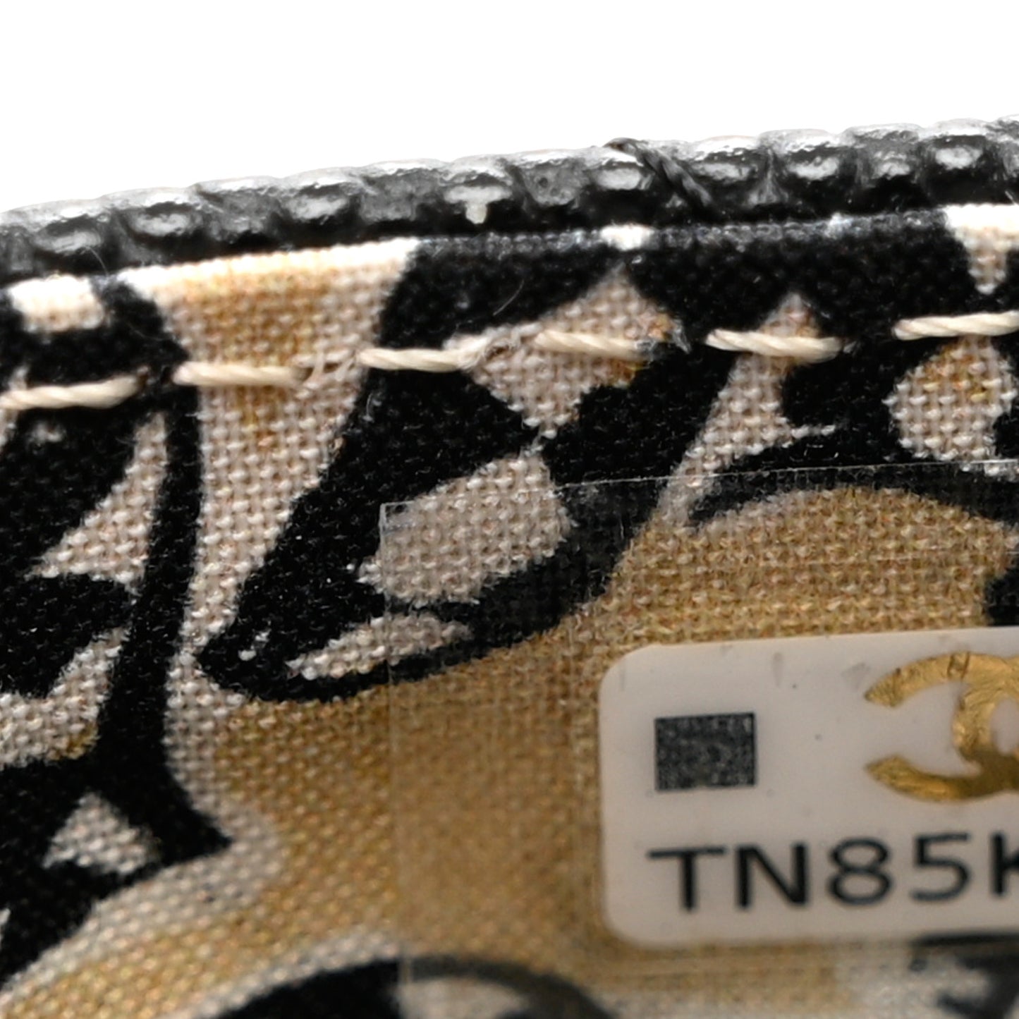 Caviar Quilted CC Racing Flag Flap Card Holder Black