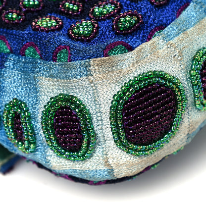 Fendi Lizard Beaded Baguette Blue 10 of 16