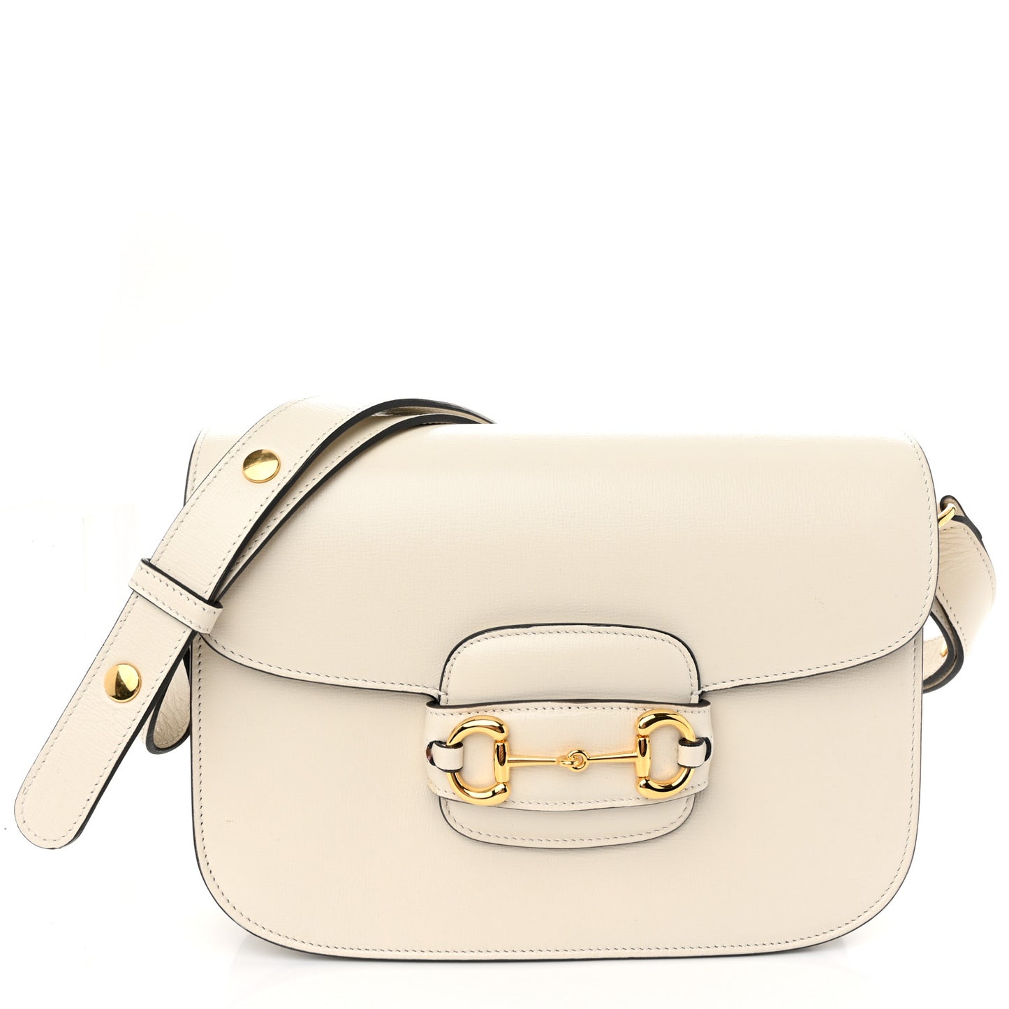 Azalea Calfskin Horsebit 1955 Shoulder Bag Mystic White