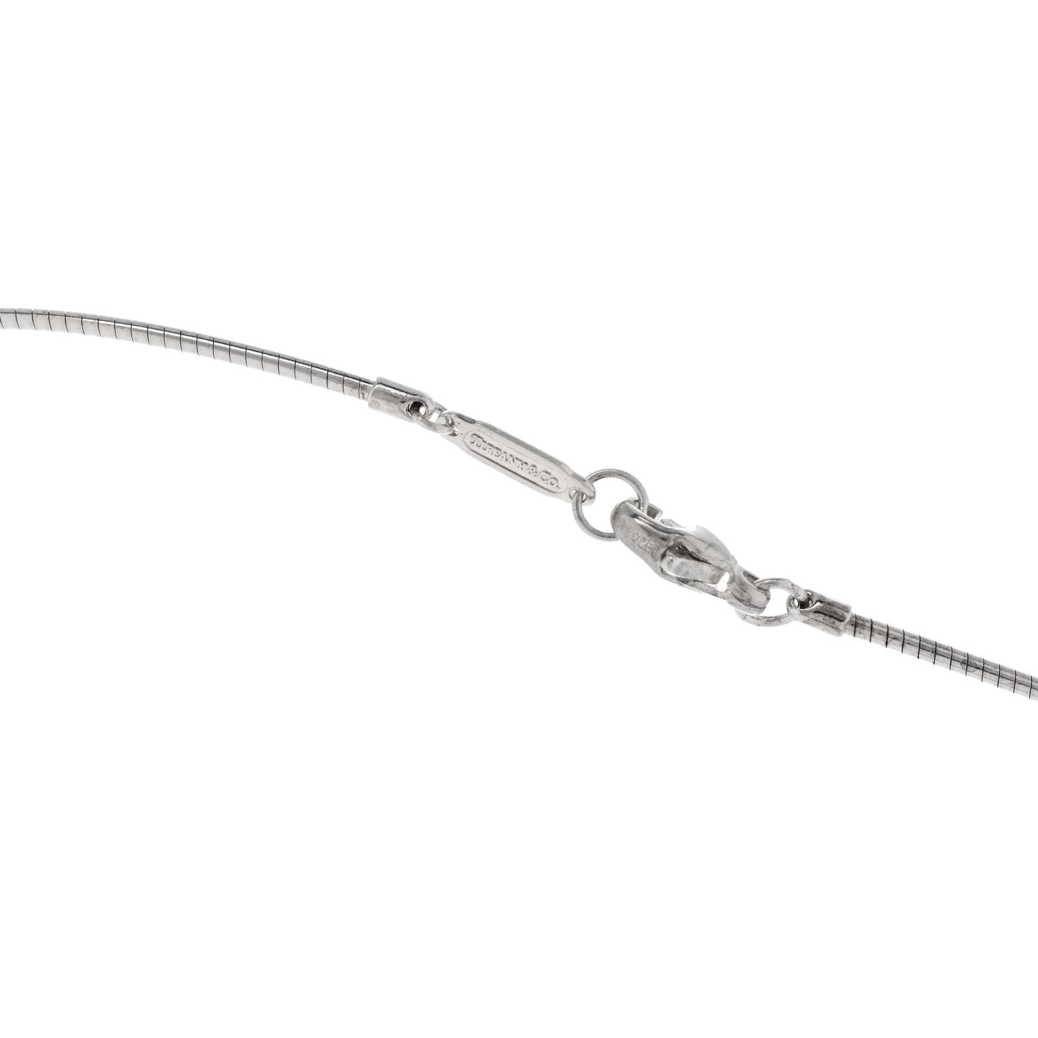 Tiffany Sterling Silver Stencil Heart Pendant Necklace 5 of 6