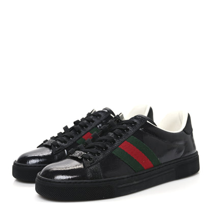 Gucci Crystal GG Monogram Web New Ace Sneakers 37.5 Black 4 of 11