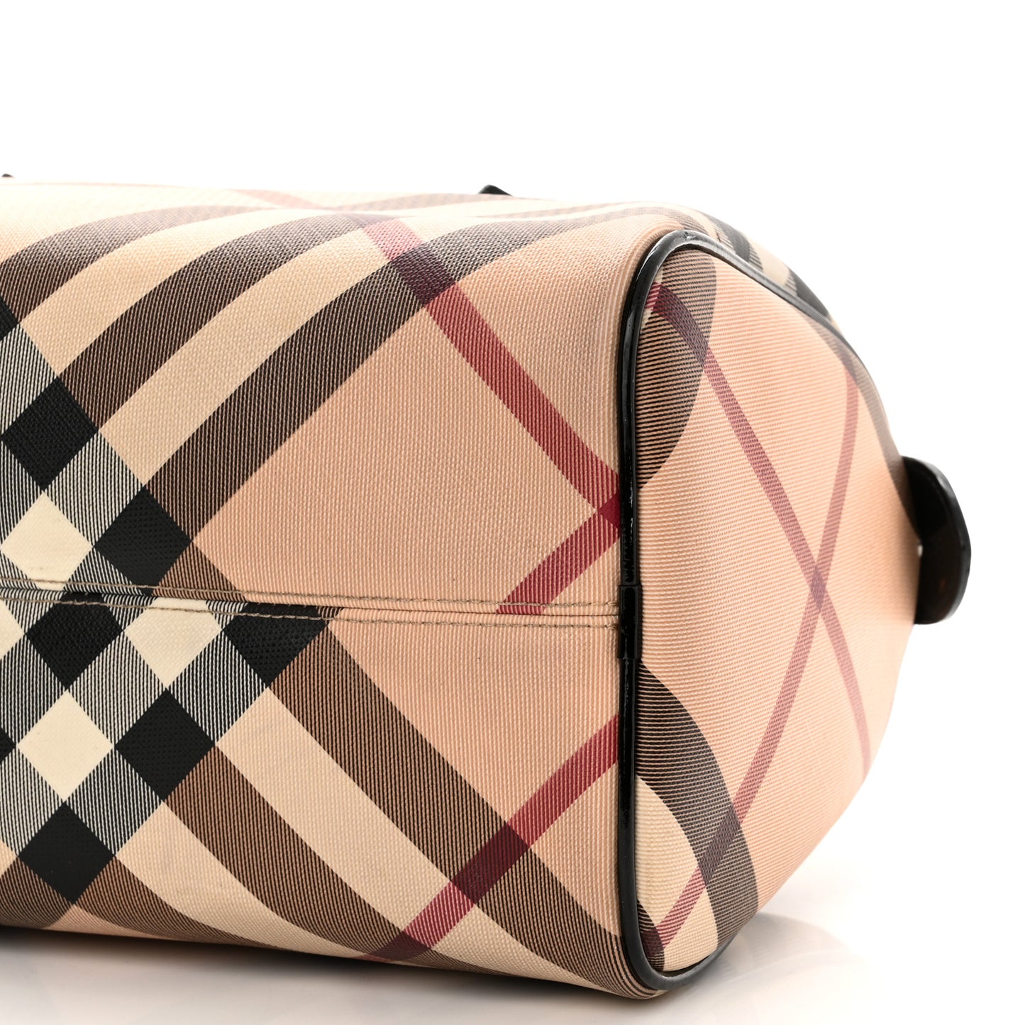 Nova Check Patent Small Chester Bowling Bag Black