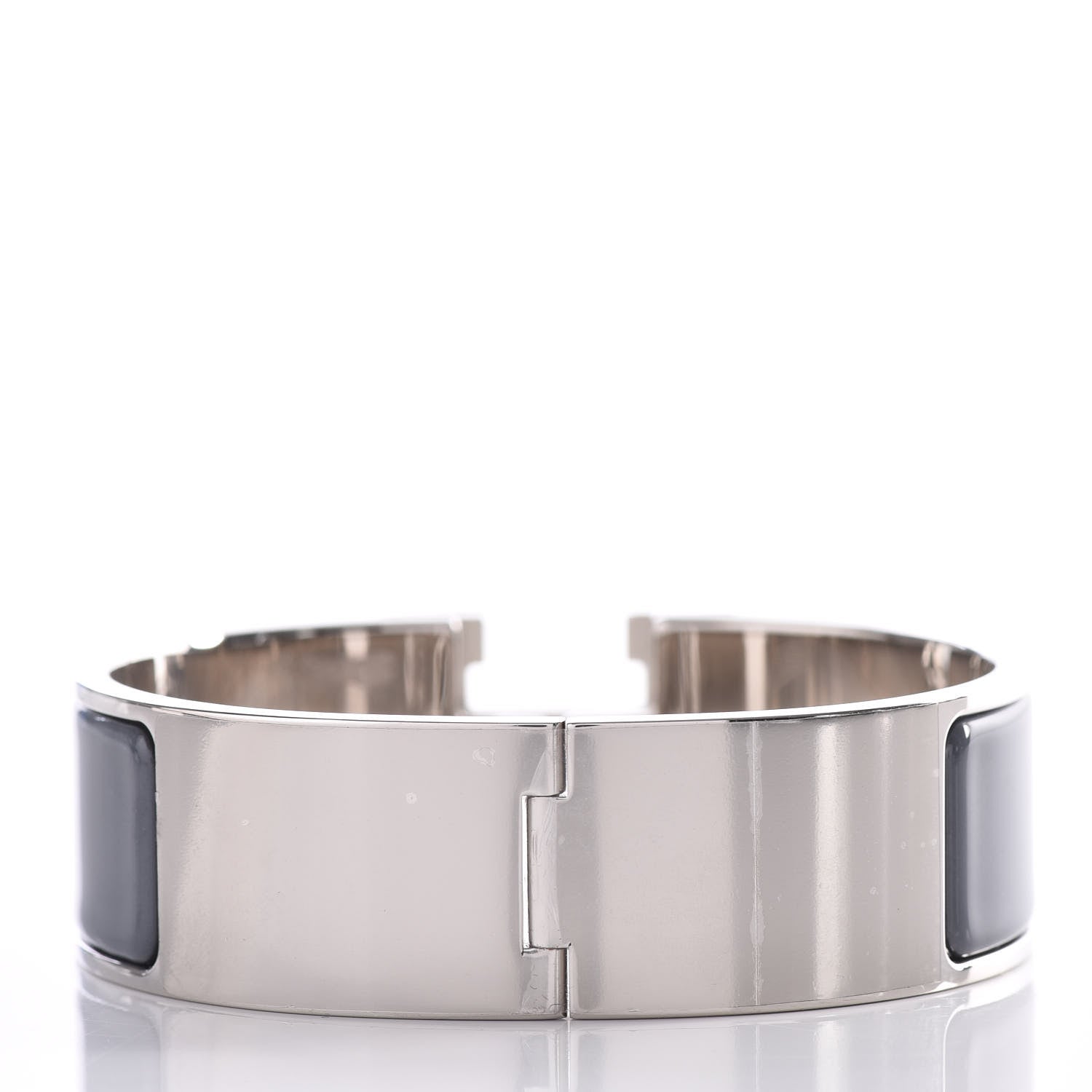 Hermes Enamel Wide Clic Clac H Bracelet GM Ardoise 2 of 4