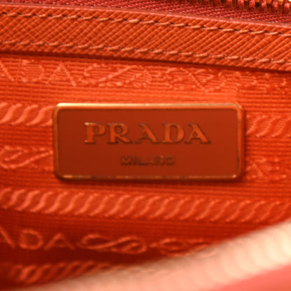 Prada Saffiano Small Galleria Double Zip Tote Papaya 6 of 10