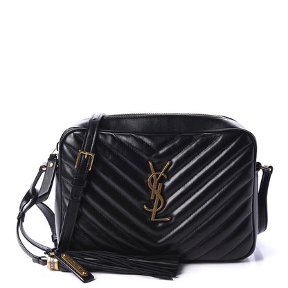Saint Laurent Calfskin Matelasse Monogram Lou Camera Bag Black 1 of 10