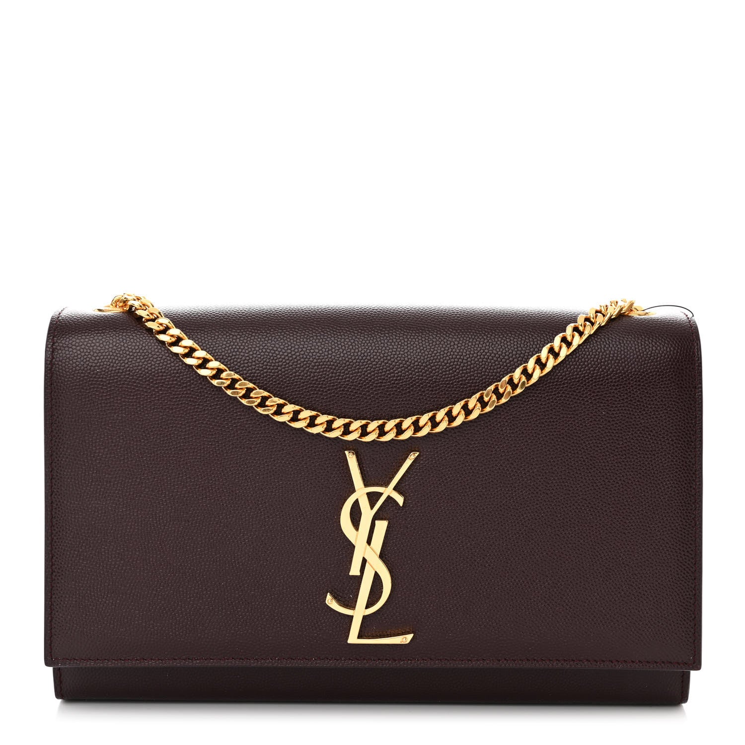 Saint Laurent Grain De Poudre Medium Classic Monogram Kate Satchel Amaranto 1 of 10