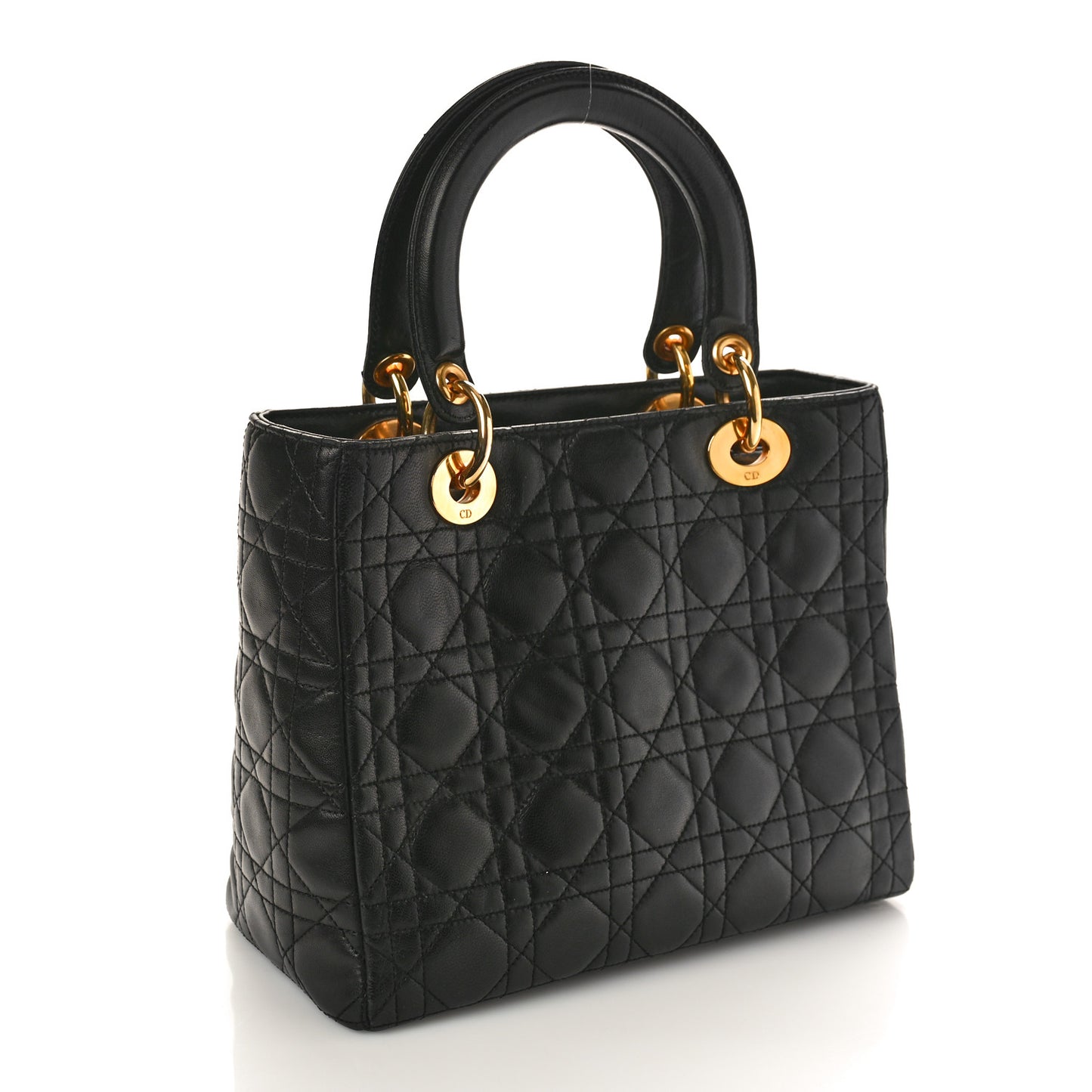 Lambskin Cannage Medium Lady Dior Black