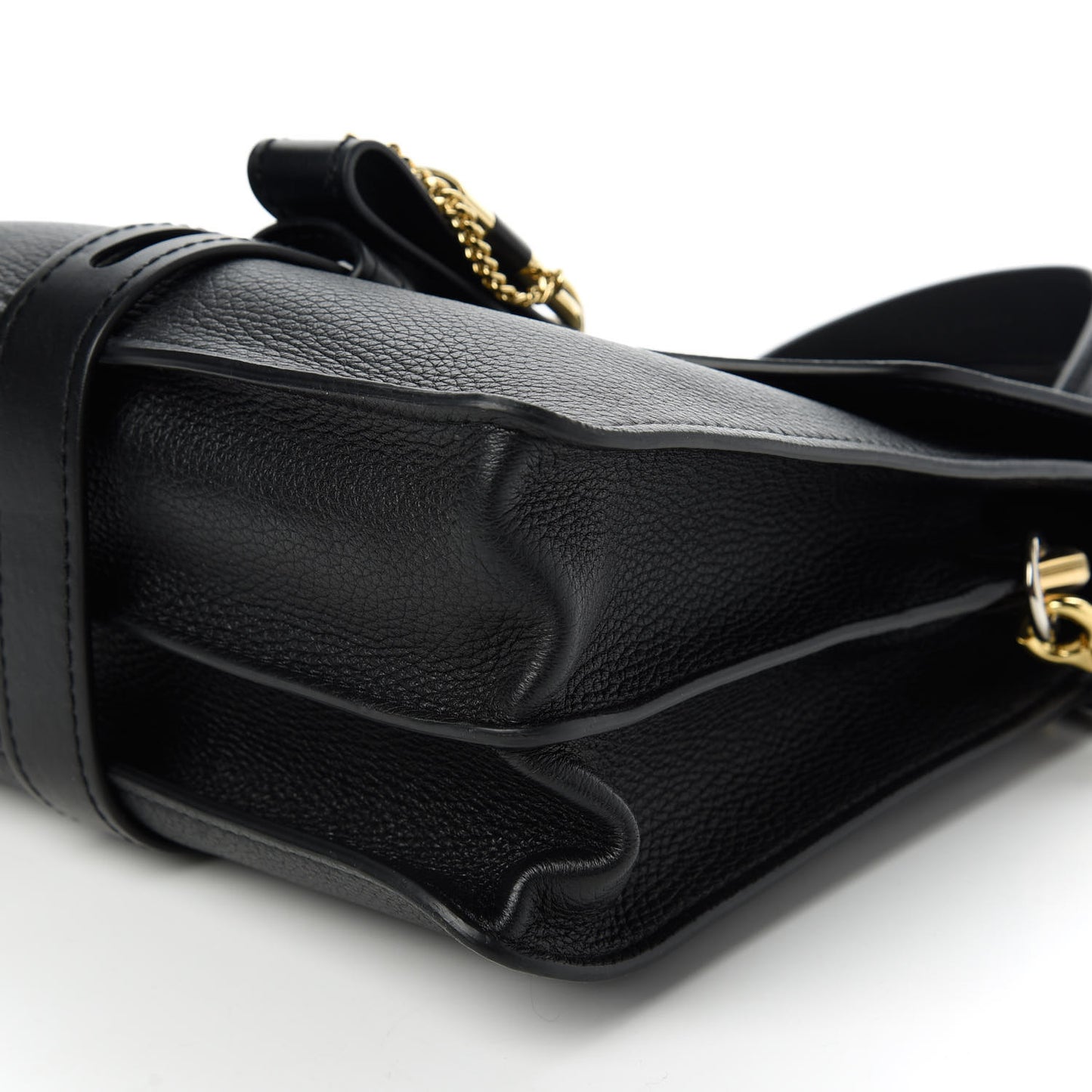 Grained Calfskin Medium Aby Day Shoulder Bag Black