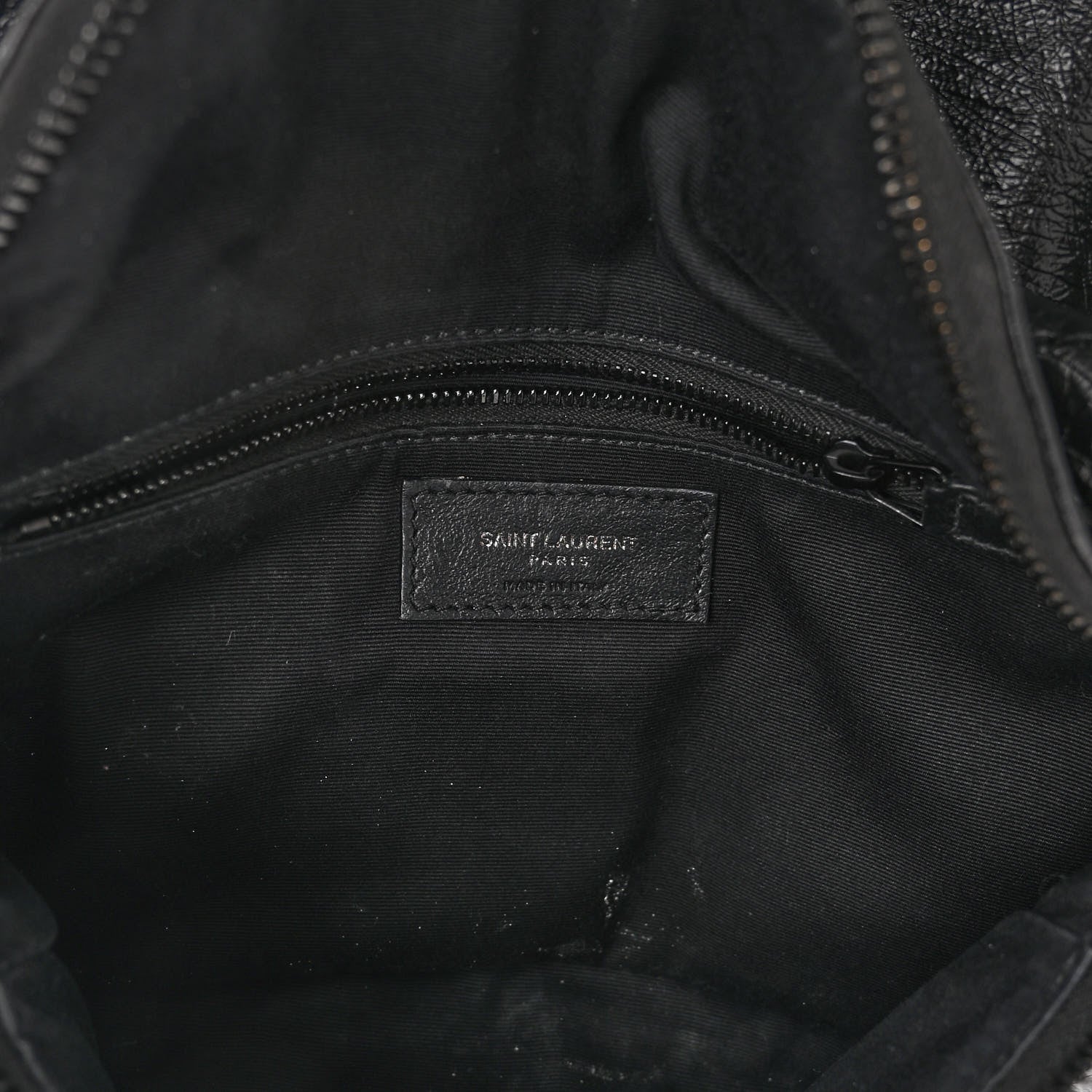 Saint Laurent Crinkled Calfskin Matelasse Monogram Niki Body Bag Black 6 of 12