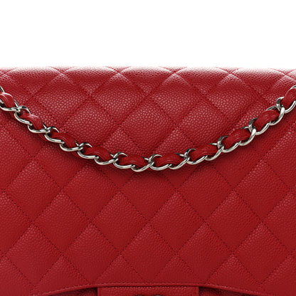 Chanel Caviar Quilted Maxi Single Flap Red 7 of 11