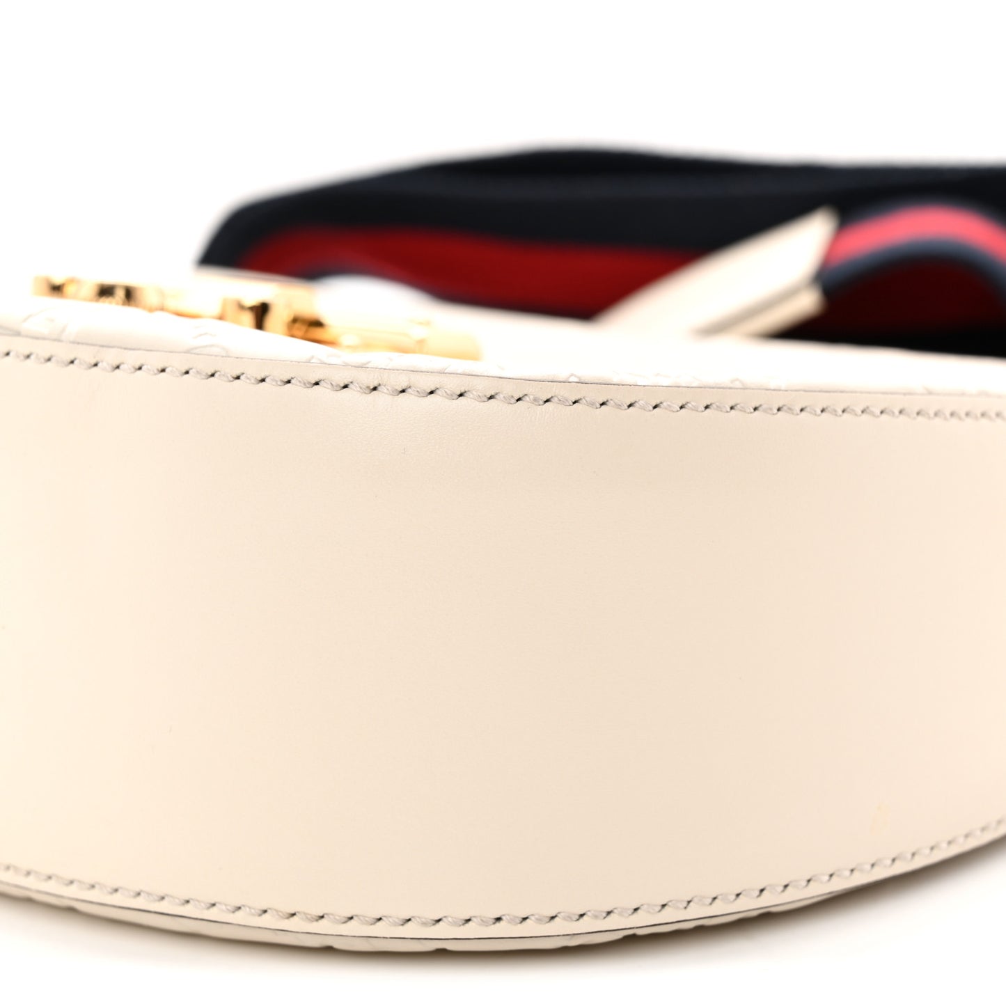 Guccissima Web Medium Padlock Messenger Shoulder Bag White