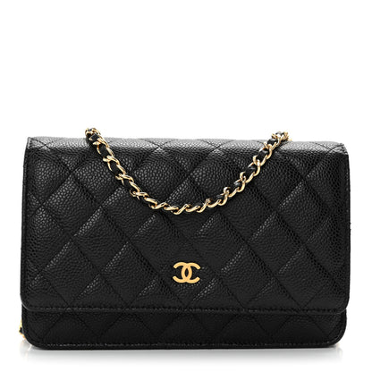 Chanel Caviar Quilted Wallet on Chain WOC Black 1 of 11