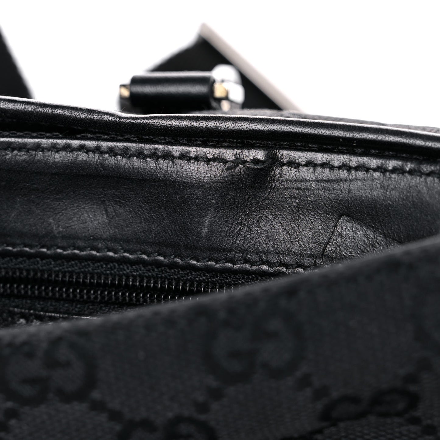 GG Monogram Web Flight Belt Bag Black