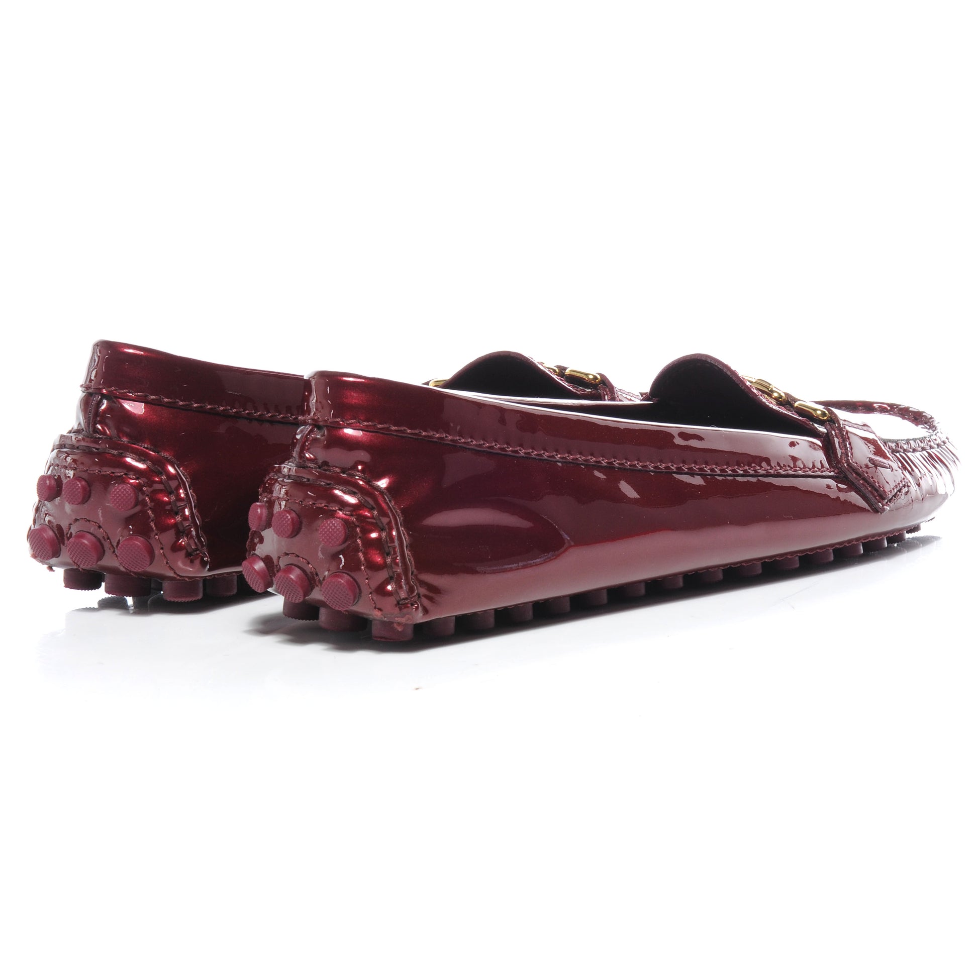 Louis Vuitton Patent Oxford Ballerina Flats 10 Rouge Fauviste 4 of 8