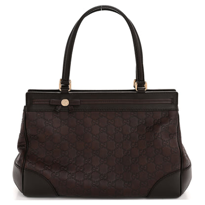 Gucci Guccissima Medium Mayfair Tote Dark Brown 1 of 14
