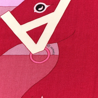 Hermes Cashmere Silk Rocabar Shawl 140 Rouge Rose Parme 4 of 4