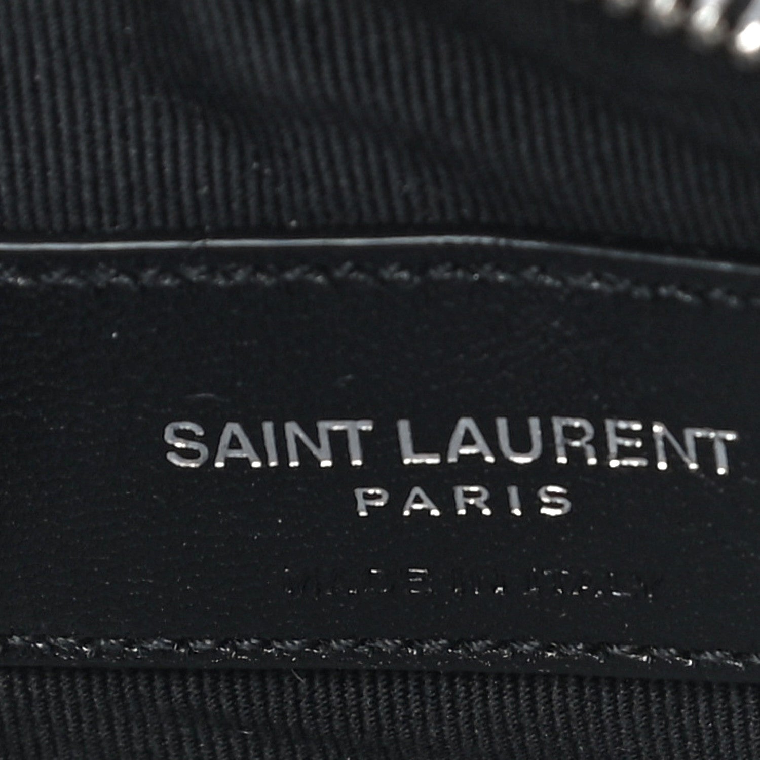 Saint Laurent Calfskin Matelasse Monogram Key Pouch Black 6 of 11