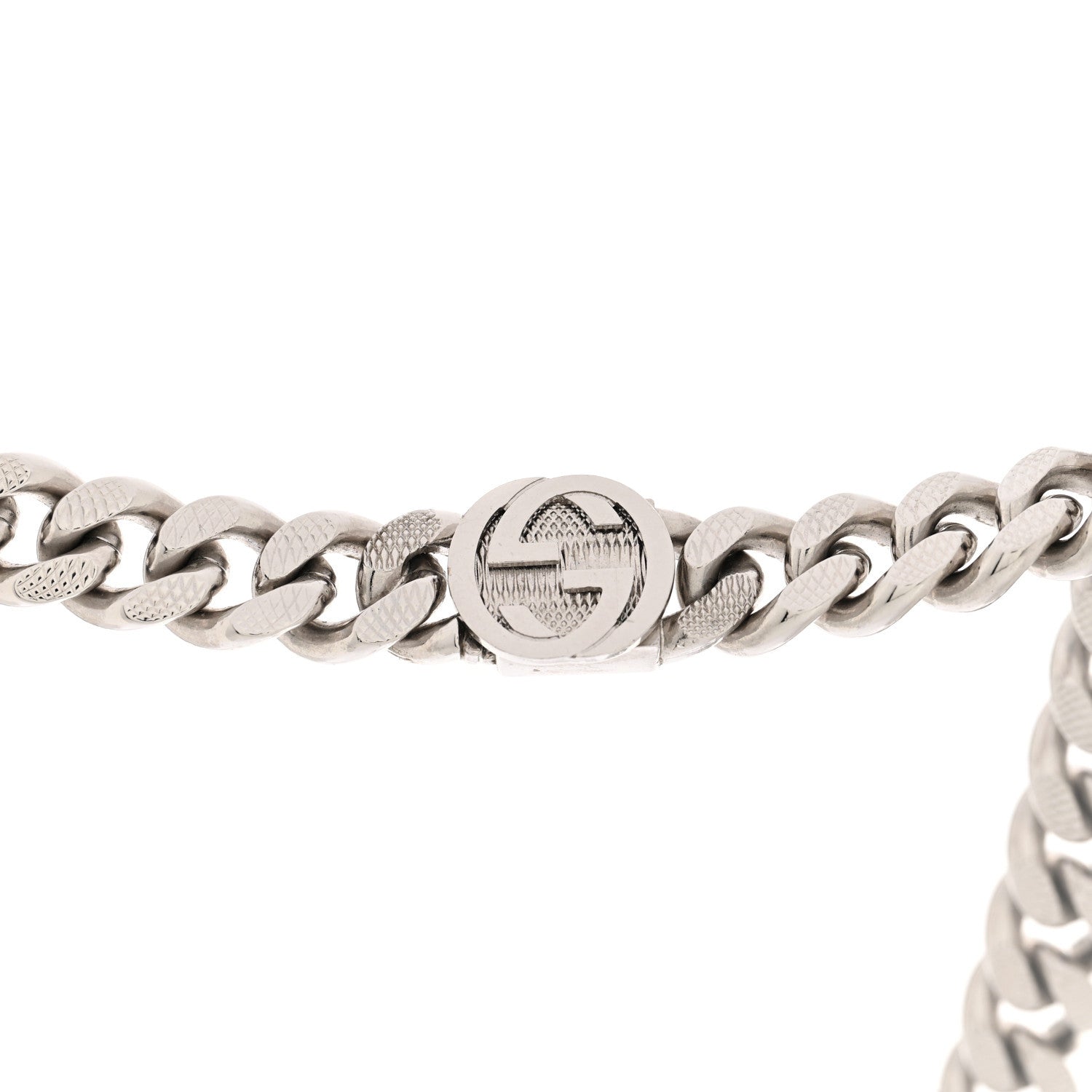 Gucci Script Choker Necklace Silver 5 of 7
