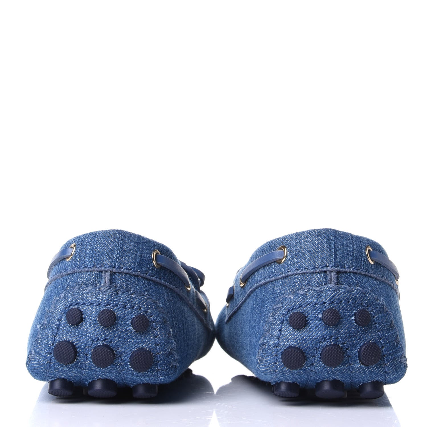 Louis Vuitton Monogram Denim Gloria Loafers 39.5 Blue 6 of 10