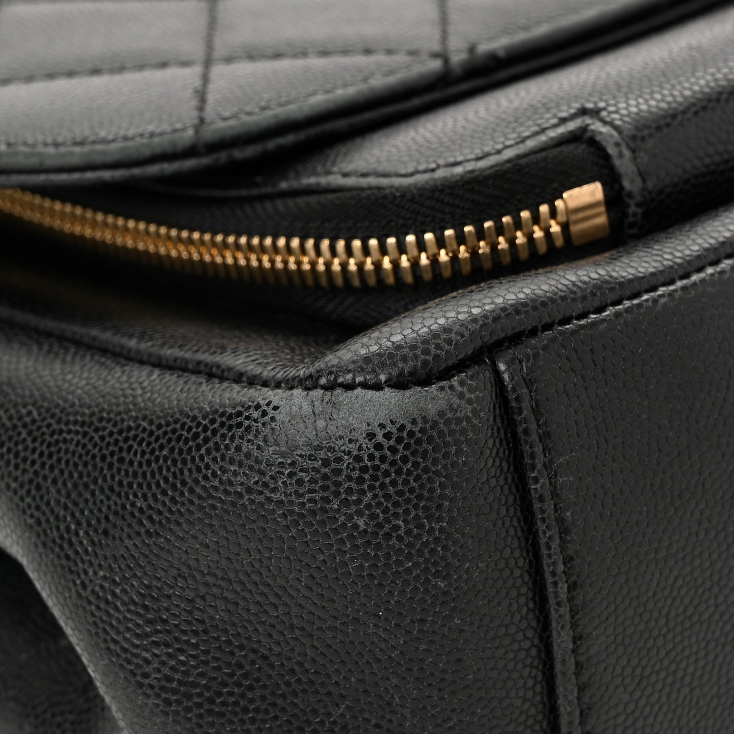 Caviar Quilted Large Business Affinity Flap Black