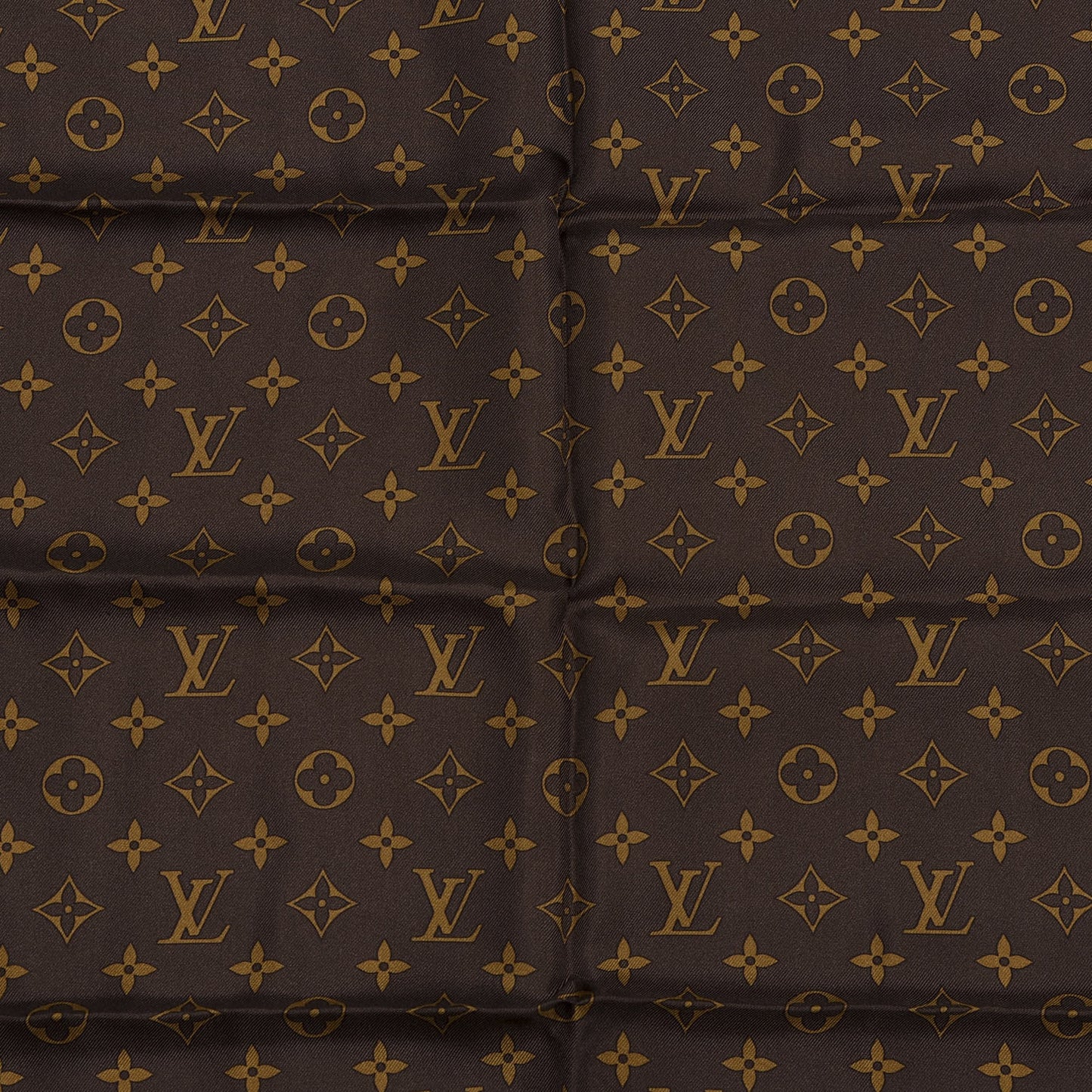Silk Monogram Trunks Square Scarf Marroon