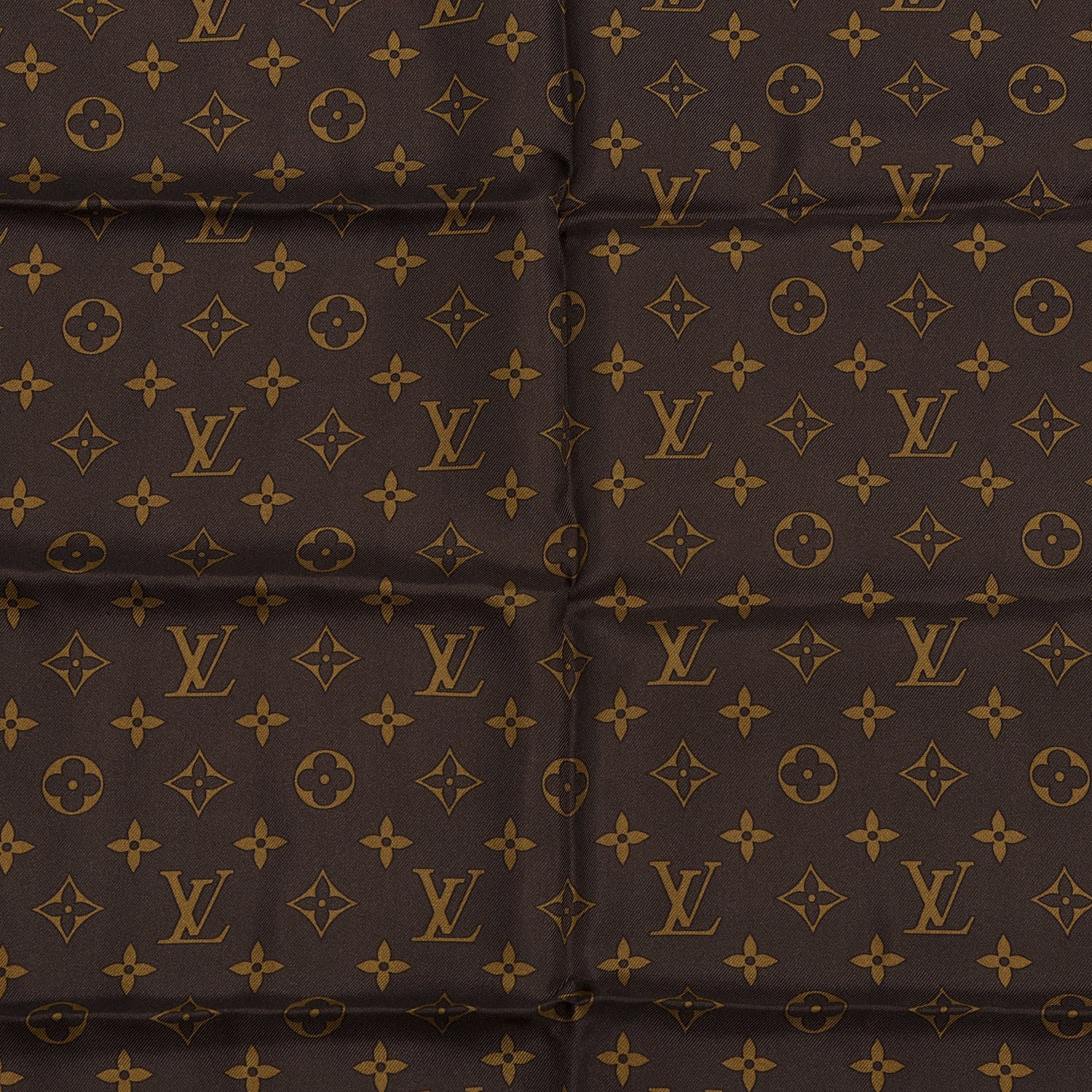 Louis Vuitton Silk Monogram Trunks Square Scarf Marroon 2 of 3