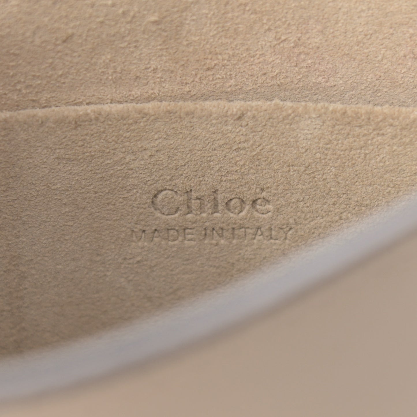 Calfskin Suede Small Nile Bracelet Bag Motty Grey