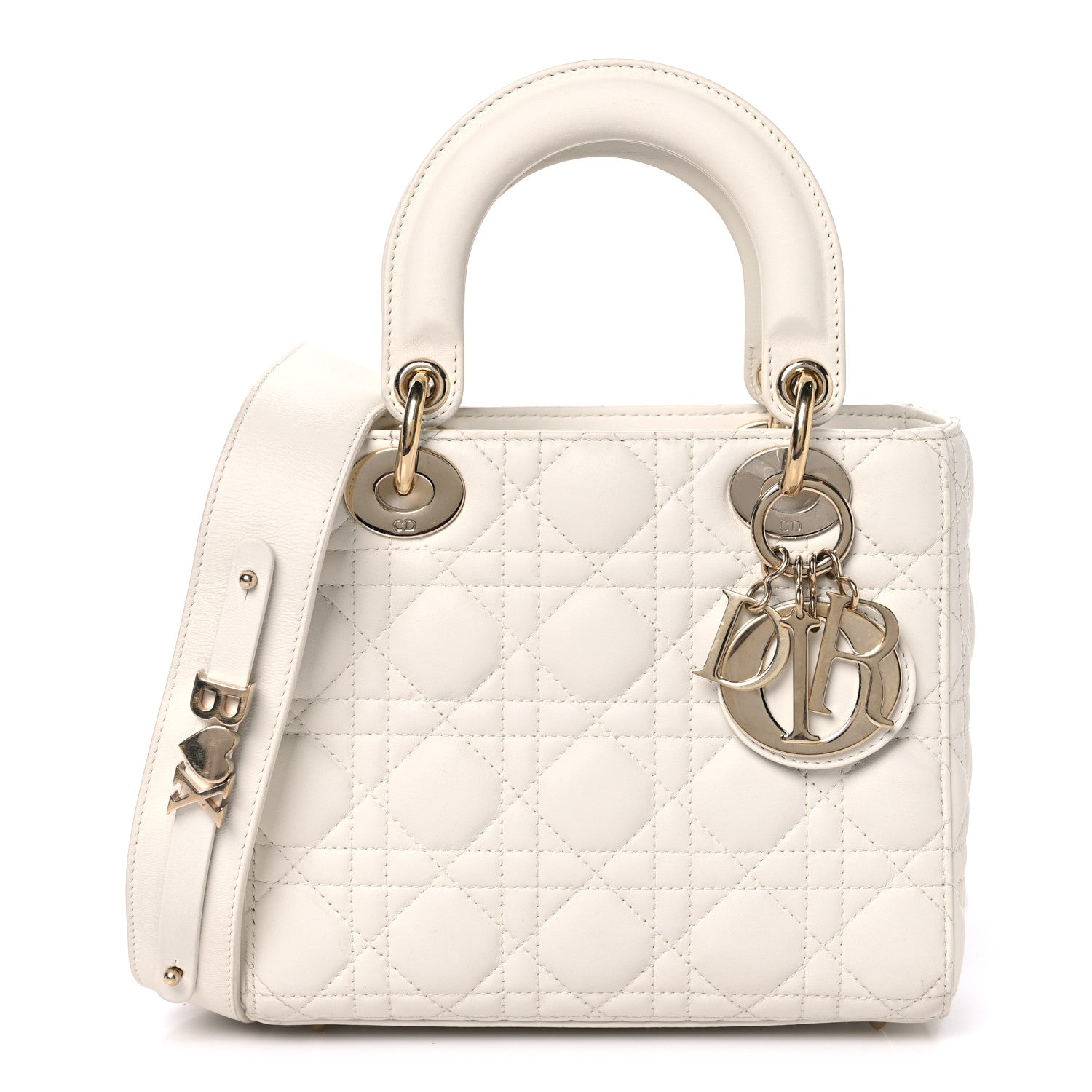 Christian Dior Lambskin Cannage Small My ABCDior Lady Dior White 1 of 14