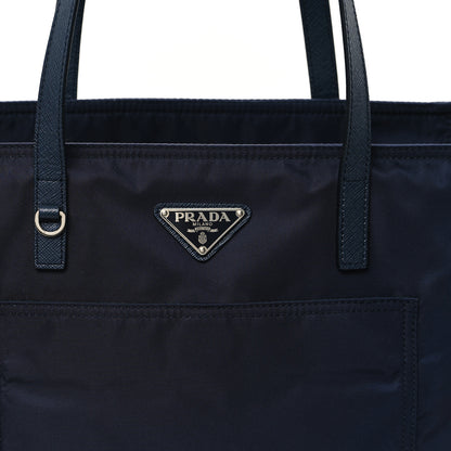 Prada Tessuto Nylon Saffiano Vela Tote Bleu 7 of 10