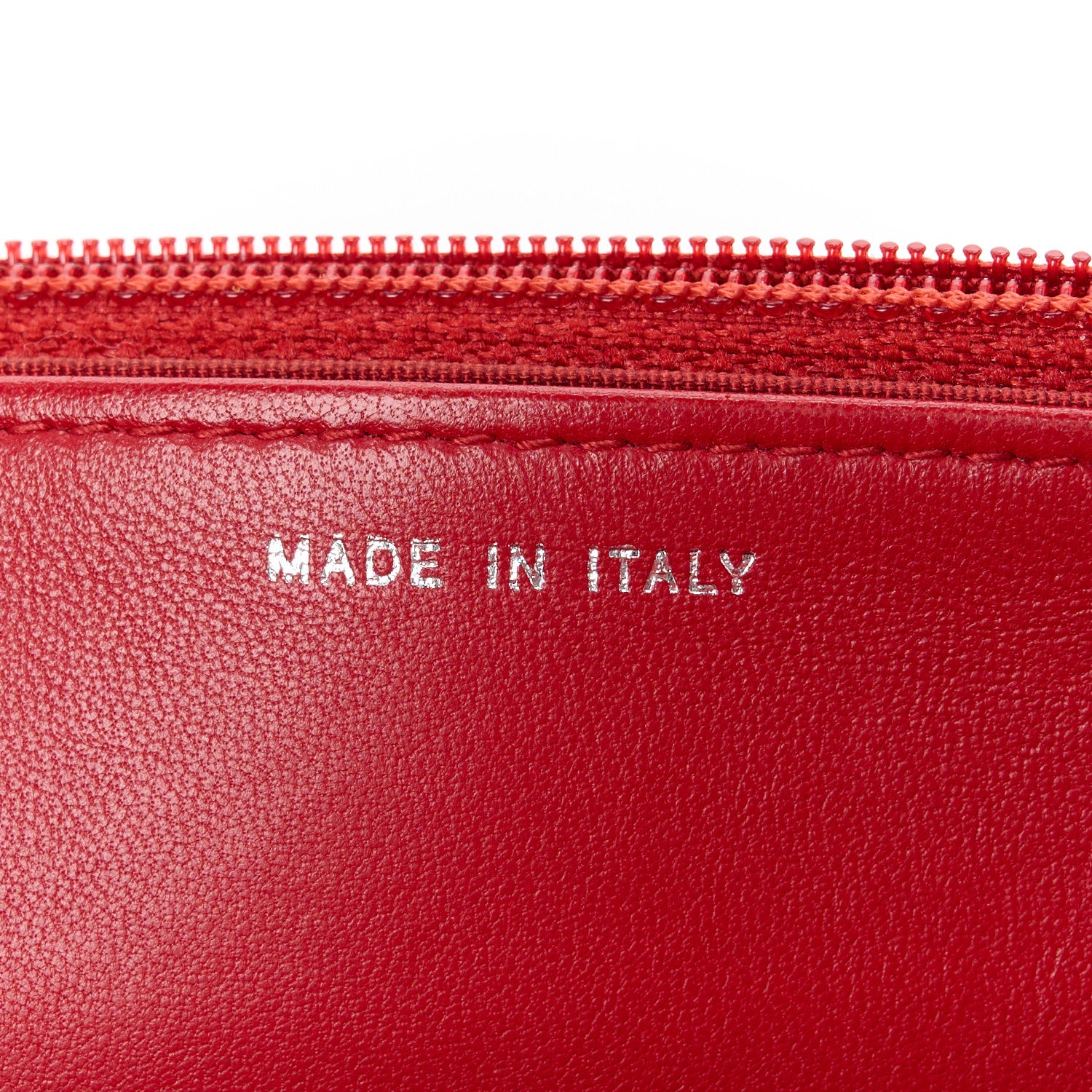 Chanel Lambskin Quilted Boy Wallet On Chain WOC Red 7 of 12