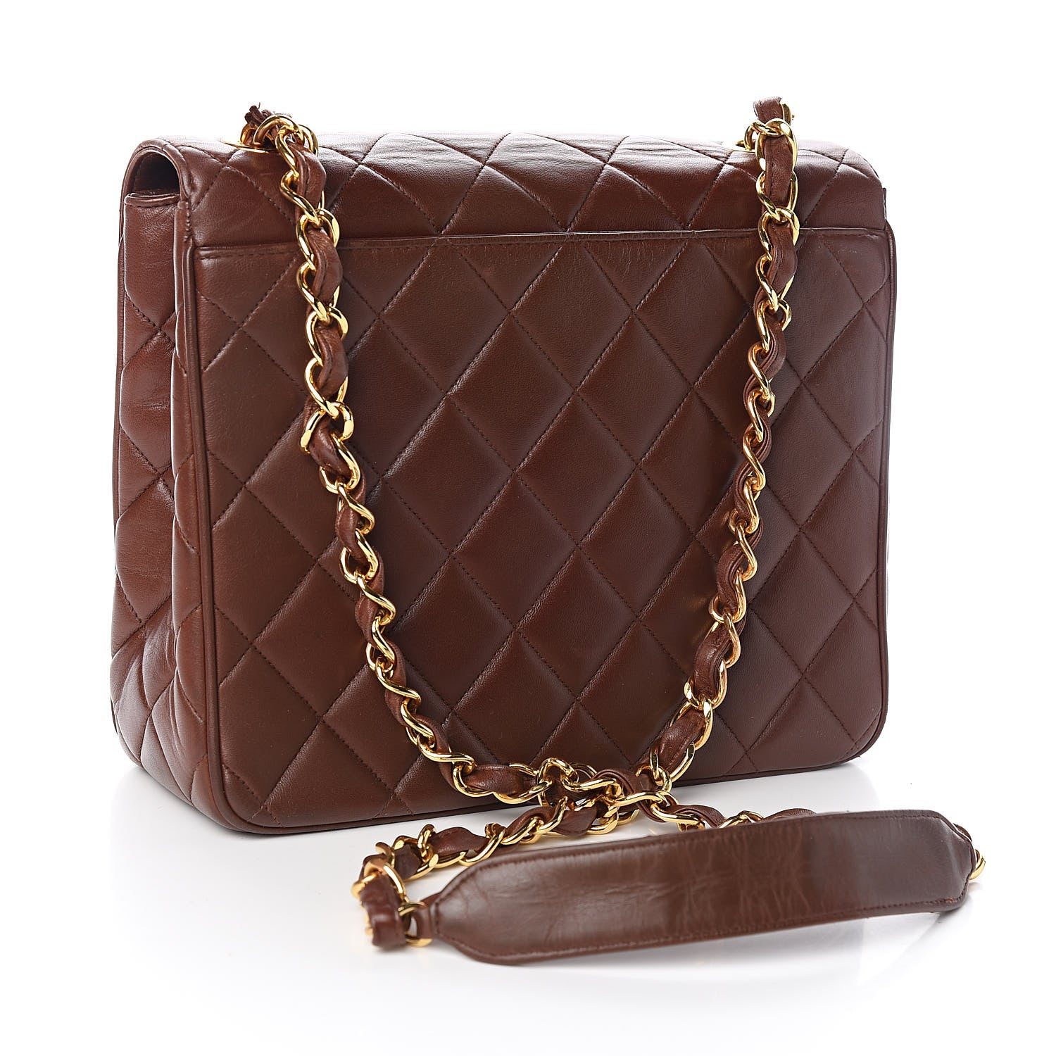 Chanel Lambskin Quilted Medium Single Flap Bag Brown 3 of 17